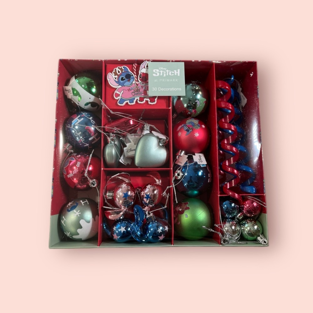 Disney Stitch Christmas Ornaments Set